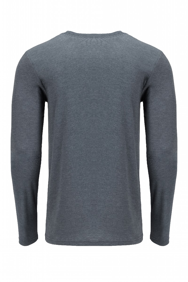 Next Level Men's Triblend Long-Sleeve Crew T-Shirt – Vintage Black, Soft Blend