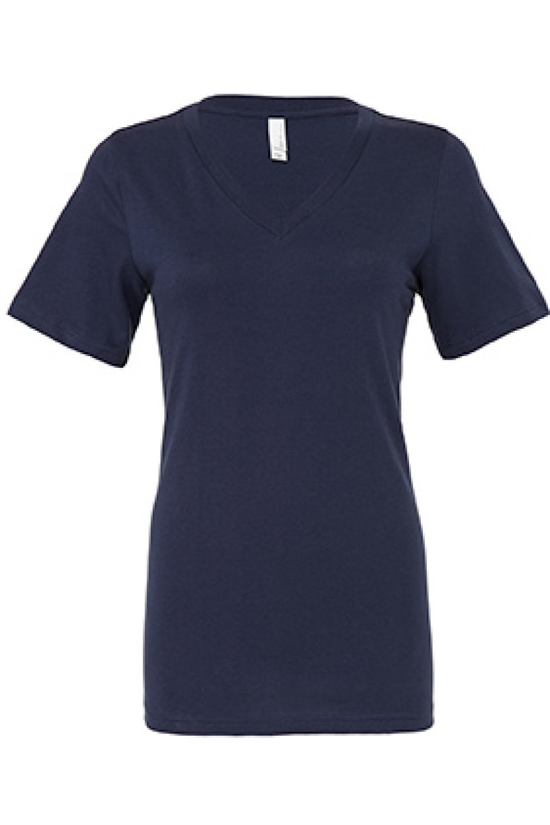 BELLA+CANVAS Women's Relaxed Fit Jersey V-Neck Tee | McCrearys-Tees-