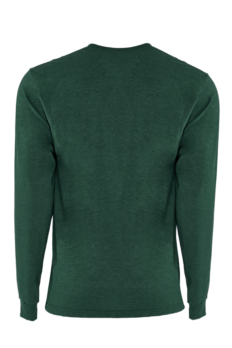 Next Level Unisex Sueded Long-Sleeve Crew T-Shirt - Soft, Comfortable Tee In White, Size S