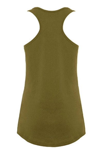 Next Level Apparel Women's Ideal Racerback Tank Top - Army Green, Large, 60% Cotton 40% Polyester