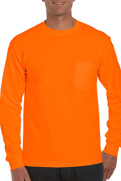 Gildan Ultra Cotton Adult Long Sleeve T-Shirt with Pocket | McCrearys-Tees-