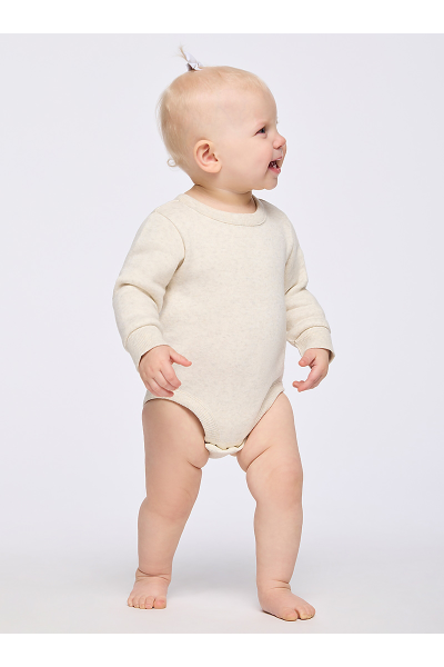Rabbit Skins Infant Long Sleeve Fleece Bodysuit