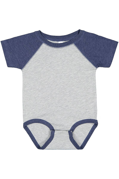 Rabbit Skins Infant Vintage Fine Jersey Baseball Bodysuit