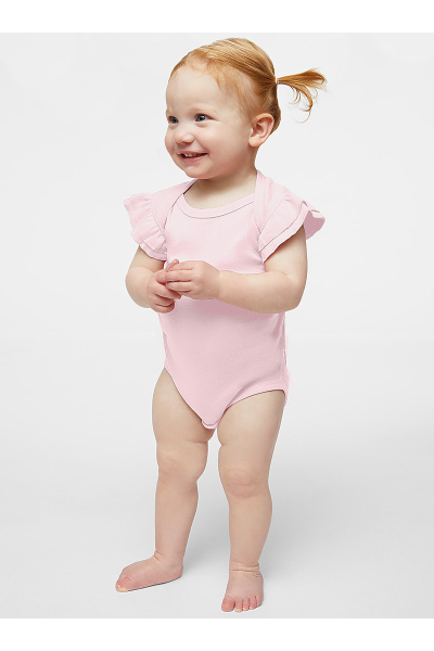Rabbit Skins Infant Flutter Sleeve Bodysuit