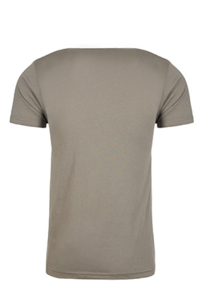 Next Level Men's Sueded Crew T-Shirt – Warm Gray – 60% Cotton/40% Polyester – Soft Laundered Jersey