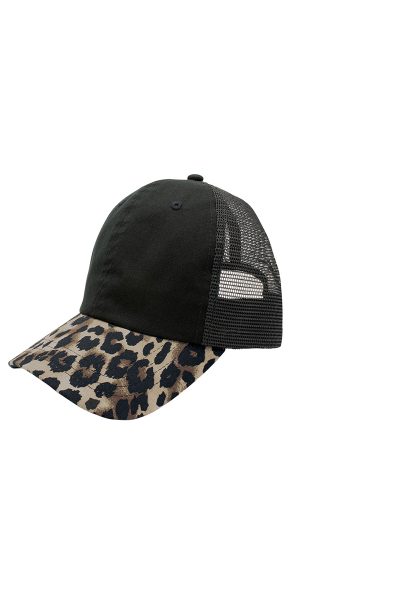 MEGA CAP Leopard Fashion Trucker