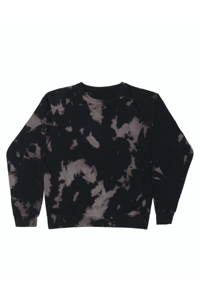 Dyenomite Bleach Wash Premium Fleece Crew Sweatshirt